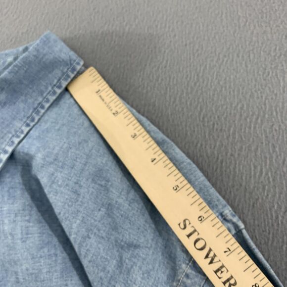 Ralph Lauren Shirt Mens XL Denim Classic Fit Button Down Chambray Red Pony Logo - Picture 10 of 16